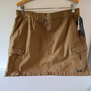 UNIONBAY SUPPLIES CARGO UTILITY SKIRT TERRAIN-MINI- RIPSTOP ELASTIC WAIST SZ 12